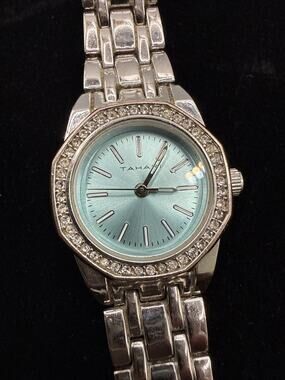 Tahari Women's Quartz Analog Watch Stainless Bracelet Teal Dial